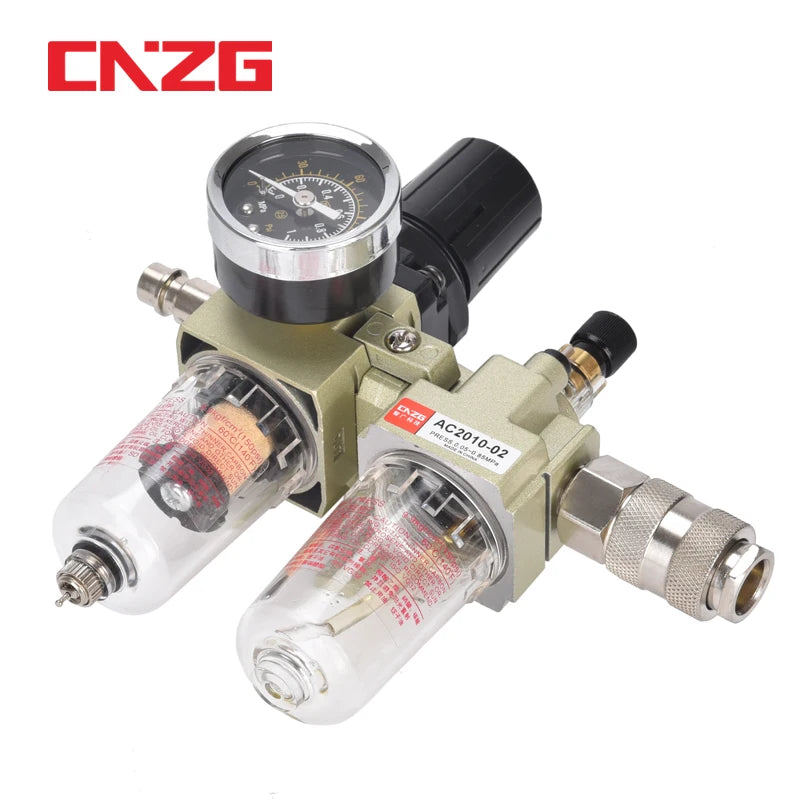 Régulateur de pression du filtre à air du compresseur Piège Séparateur d'huile et d'eau pneumatique Pompe Drainage manuel Alimentation AC2010-02 Type SMC