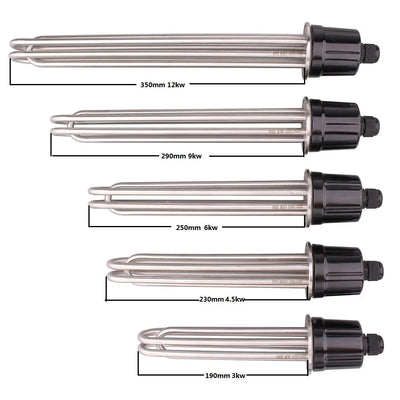 Elemento Riscaldante a Immersione Tri-Clamp 3/4.5/6/9/12kw 2 Pollici 220V 380V