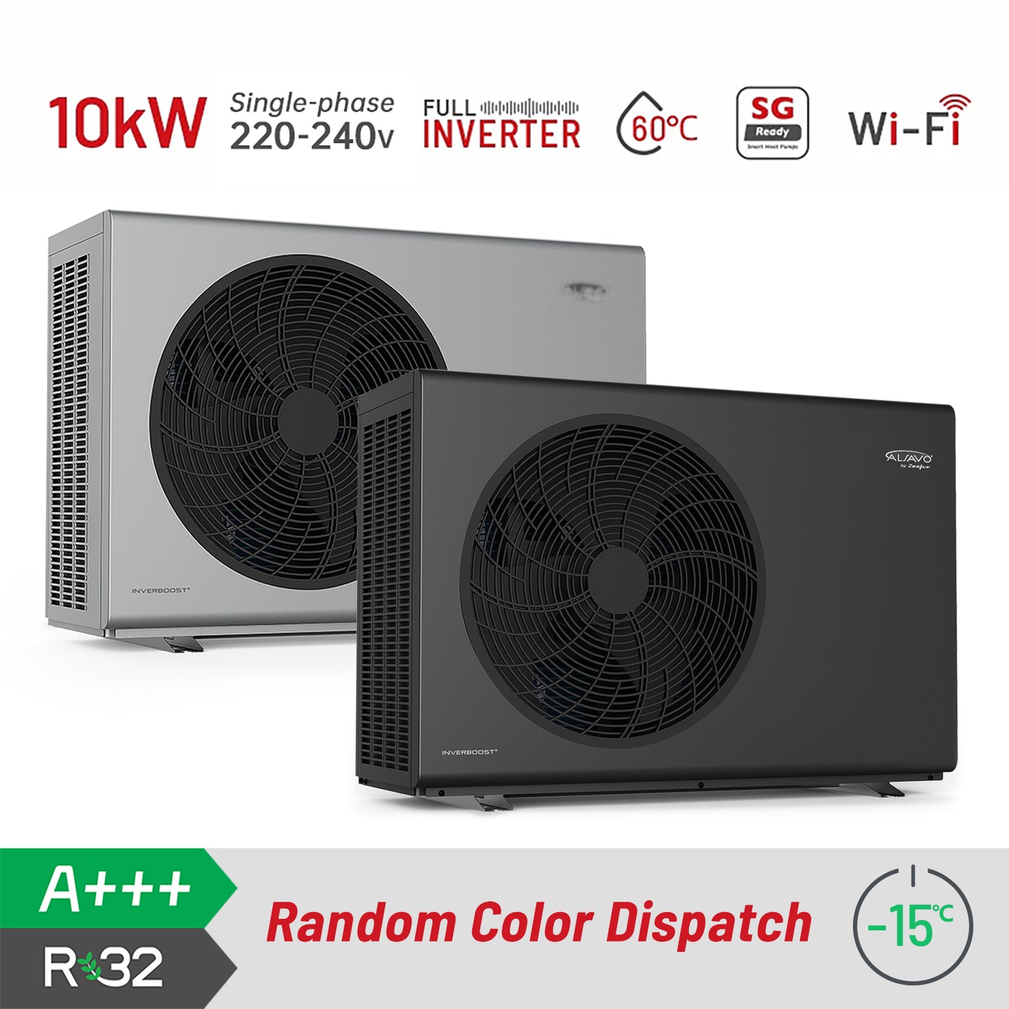 Pompe à chaleur air-eau ALSAVO monobloc - 7 kW~16 kW - Ventilateurs simples/doubles - Inverboost Multifonctionnel/eau chaude