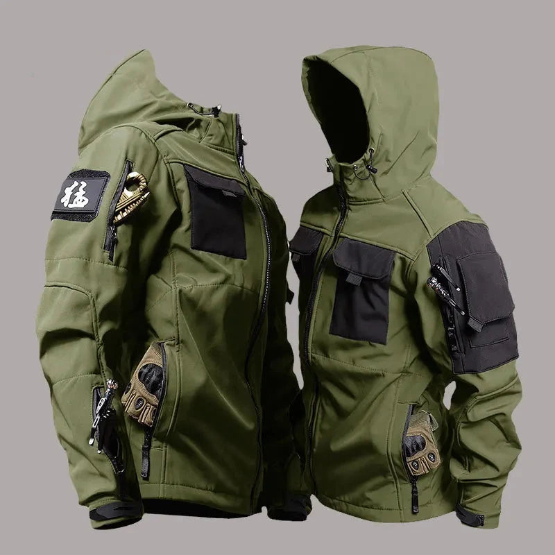 Męska Taktyczna Kurtka Wiatrówka: Wodoodporna Kurtka Soft Shell na Zewnątrz