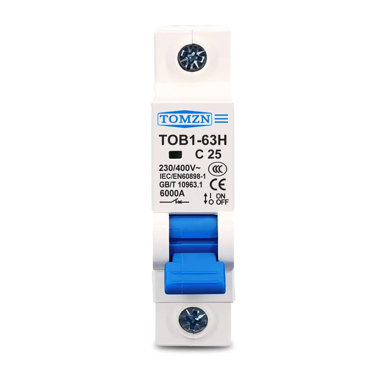 MCB type C 230/400V~ 50HZ/60HZ Disjoncteur miniature 3A 6A 10A 16A 20A 25A 32A 40A 50A 63A