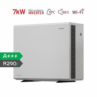 Bomba de Calor de Fuente de Aire Monobloque Zealux Inverboost Pad R290 7kW - Bomba de Calor Multifuncional Inverboost ASHP para Agua Caliente