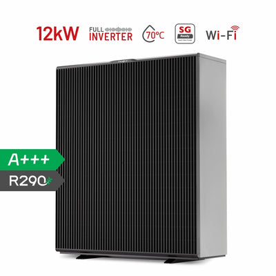 Bomba de Calor de Fuente de Aire Monobloque Zealux Inverboost Plus R290 12kW - Ventiladores Dobles - Bomba de Calor Multifuncional Inverboost ASHP para Agua Caliente