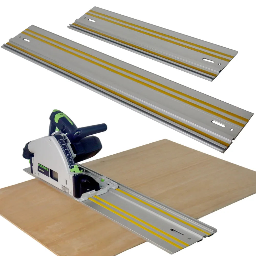 Rail de guidage de scie à chenilles en aluminium pour scie circulaire, coupes longitudinales, coupes en biseau et coupes droites répétables