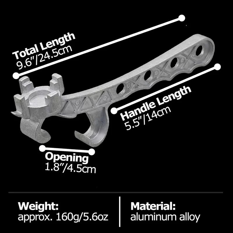 Llave de tambor de aluminio - Abre cubos de metal de 10-55 galones