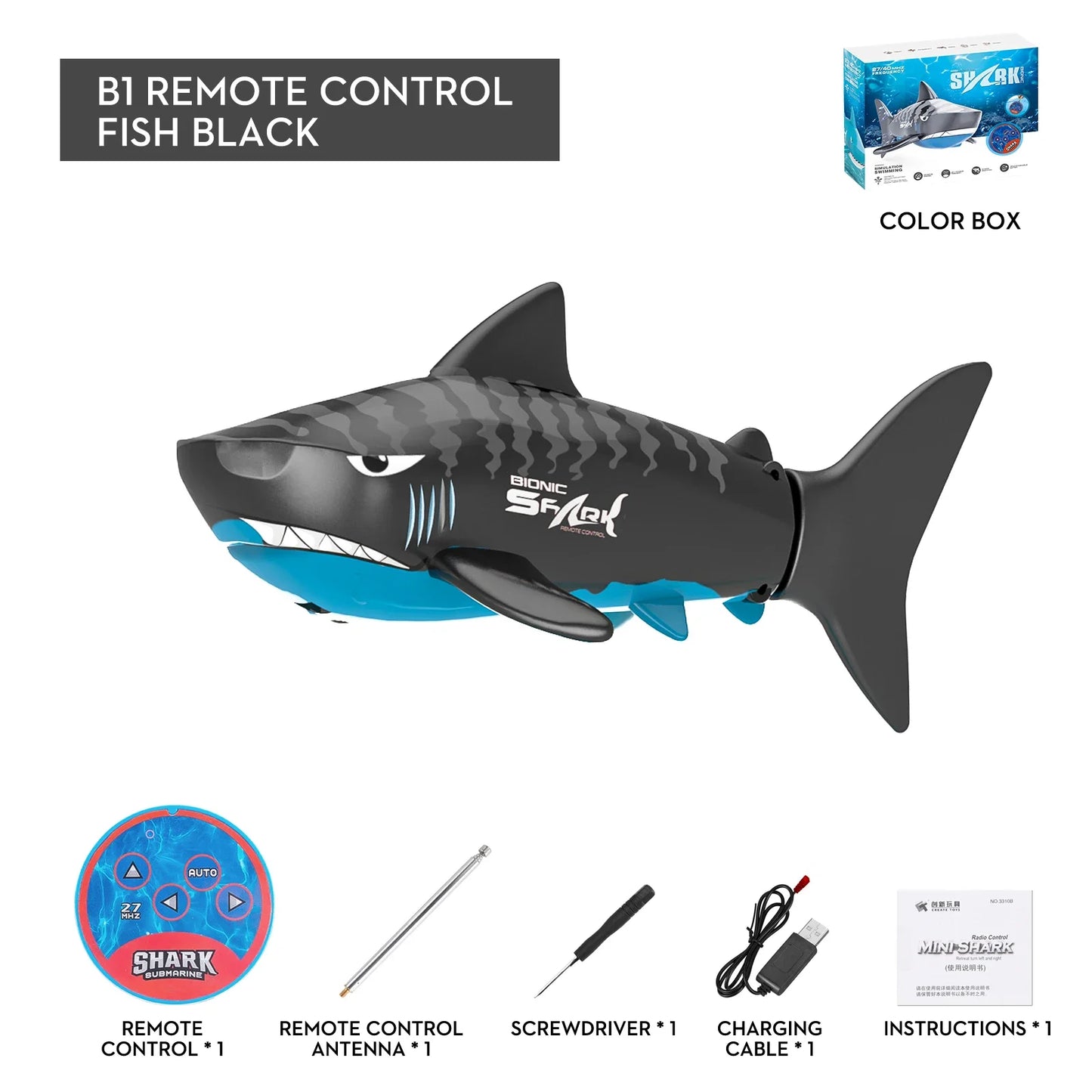 Spray Water RC Shark ¨C Electric Remote Control Toy