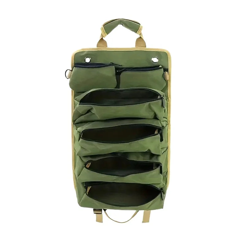 Portable Roll Up Oxford Tool Organizer Bag Multi Pocket Small Tool Pouch for Handyman Electrician DIY Use