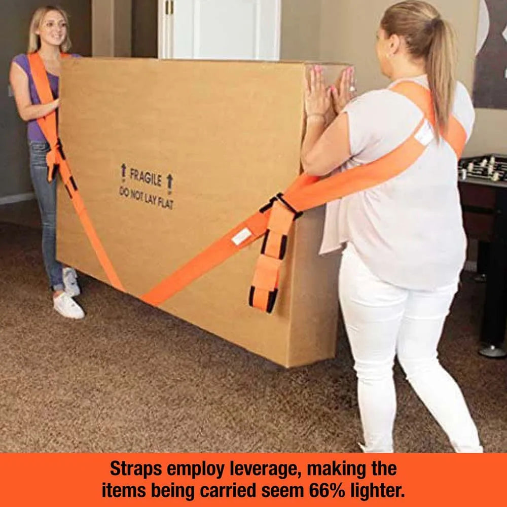 Adjustable Labor-saving Furniture Moving Shoulder Back Straps Ropes Forklift Lifting Moving Strap Transport Move Convenient Tool