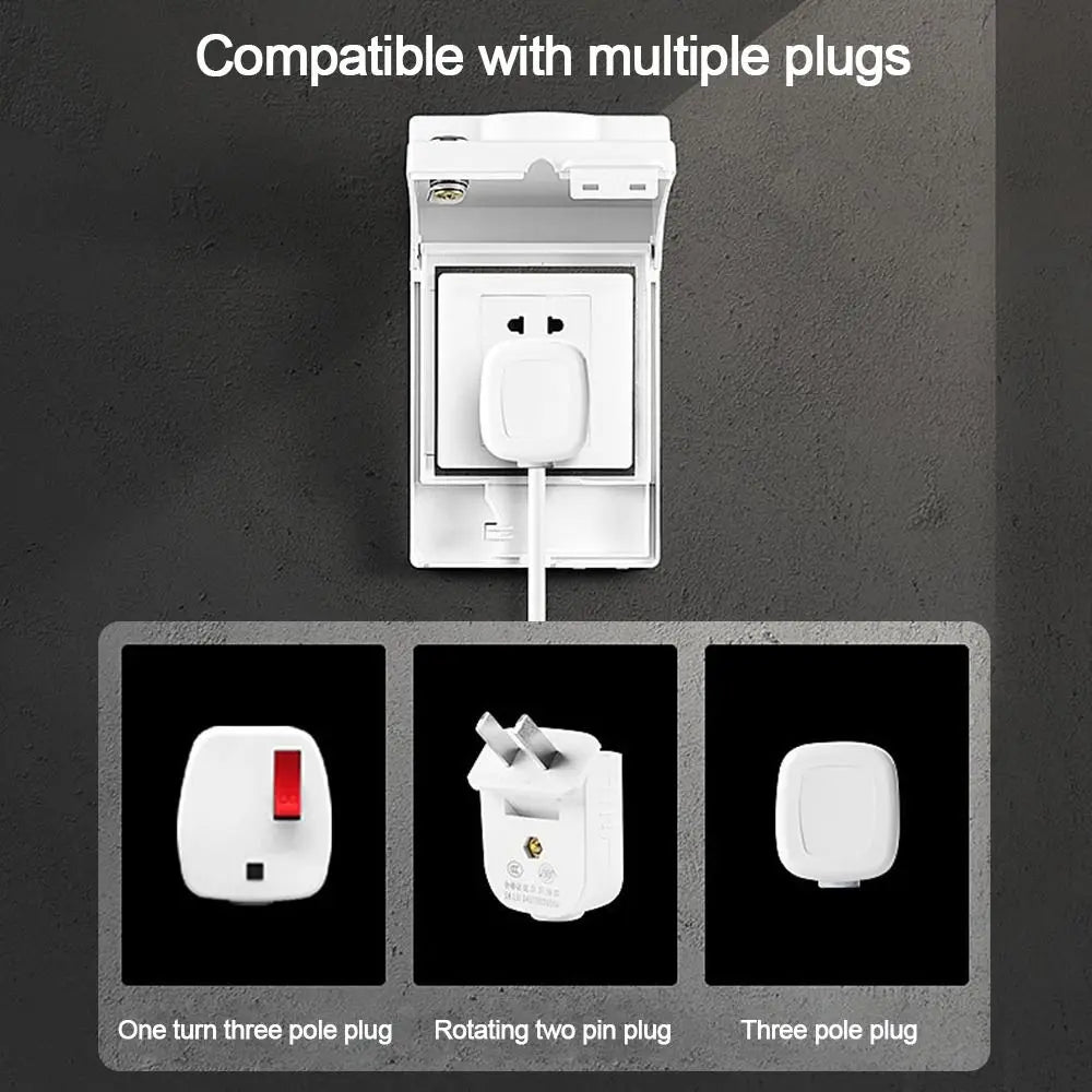 Caja de enchufe tipo 86 impermeable con cerradura – Cubierta de interruptor a prueba de polvo para exteriores con protección contra choques