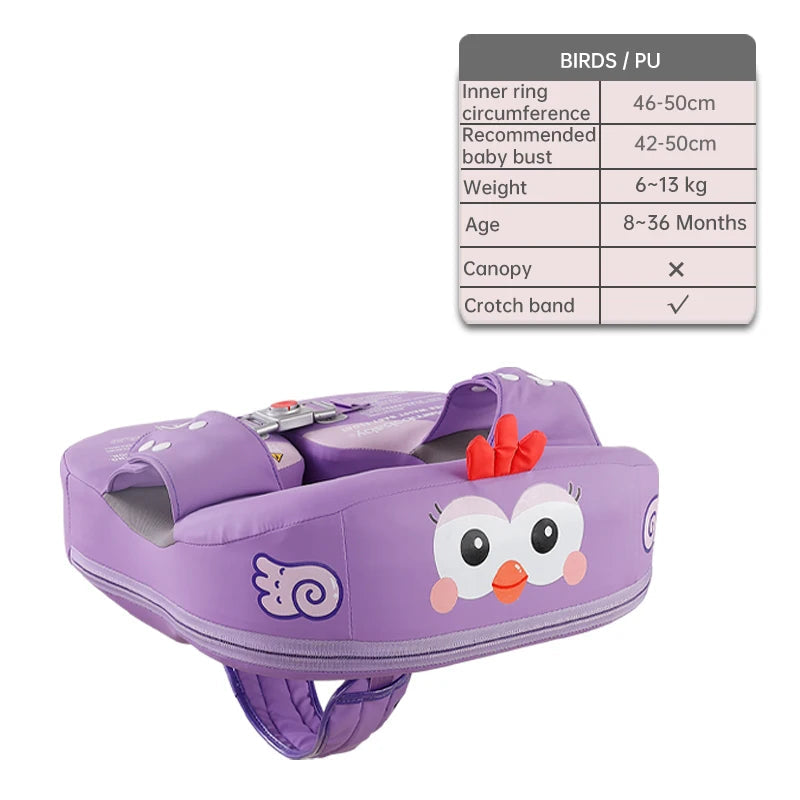 Salvagente per Bambini 6 Mesi – 7 Anni con Tettuccio Rimovibile – Non Gonfiabile, Comodo e Protettivo