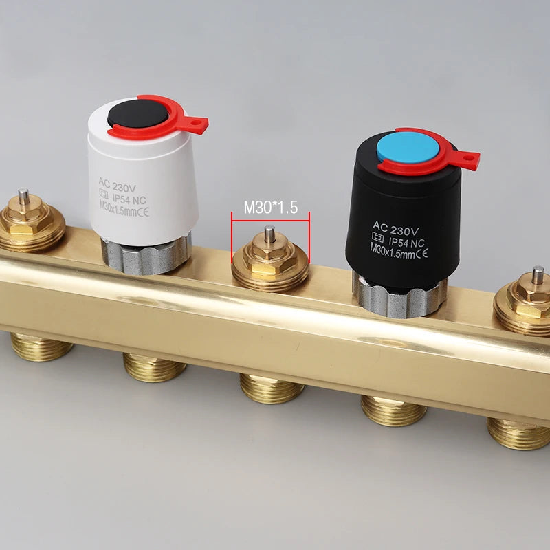 Attuatore Termico Elettrico NC AC 230V per Valvola di Riscaldamento a Pavimento Collettore - Compatibile con Termostato per Riscaldamento a Pavimento