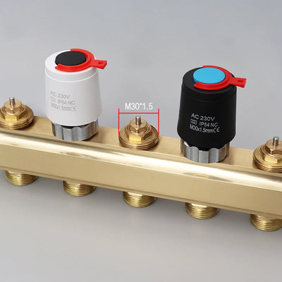 Attuatore Termico Elettrico NC AC 230V per Valvola di Riscaldamento a Pavimento Collettore - Compatibile con Termostato per Riscaldamento a Pavimento
