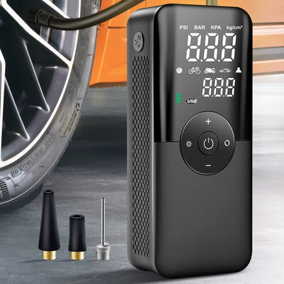 Inflador de Neumáticos Digital Recargable Portátil - Bomba de Aire Inalámbrica para Autos, Bicicletas y Pelotas