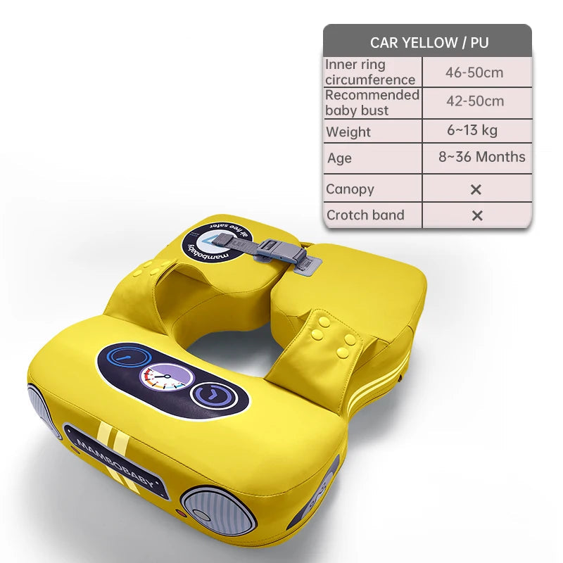 Salvagente per Bambini 6 Mesi – 7 Anni con Tettuccio Rimovibile – Non Gonfiabile, Comodo e Protettivo