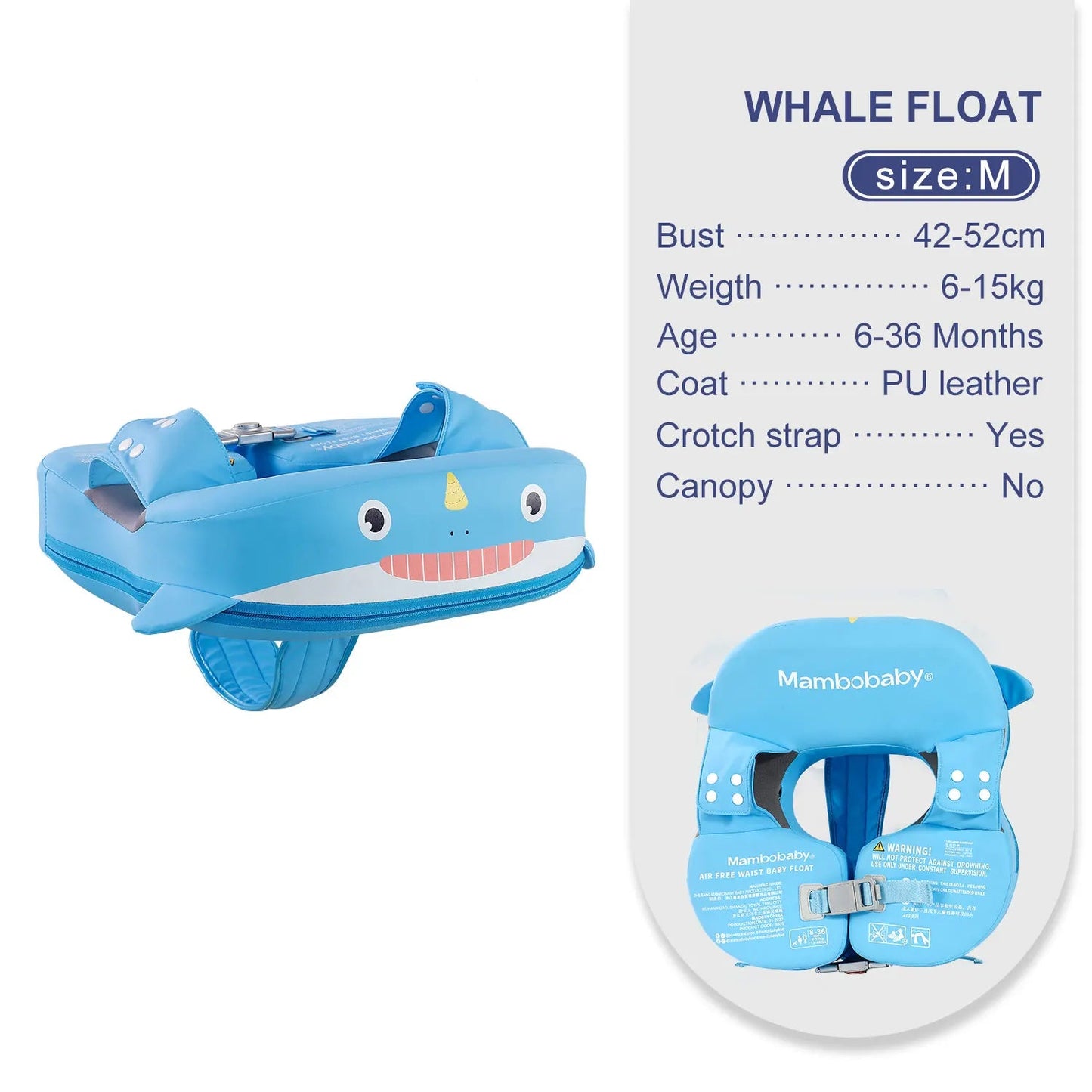 Salvagente per Bambini 6 Mesi – 7 Anni con Tettuccio Rimovibile – Non Gonfiabile, Comodo e Protettivo