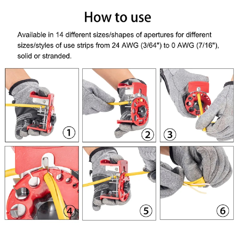 Spelafili Manuale Rapido per Stripping Fili di Rame Pinza Decorticatrice Regolabile per Fili Elettrici Cavo Elettricista Taglio