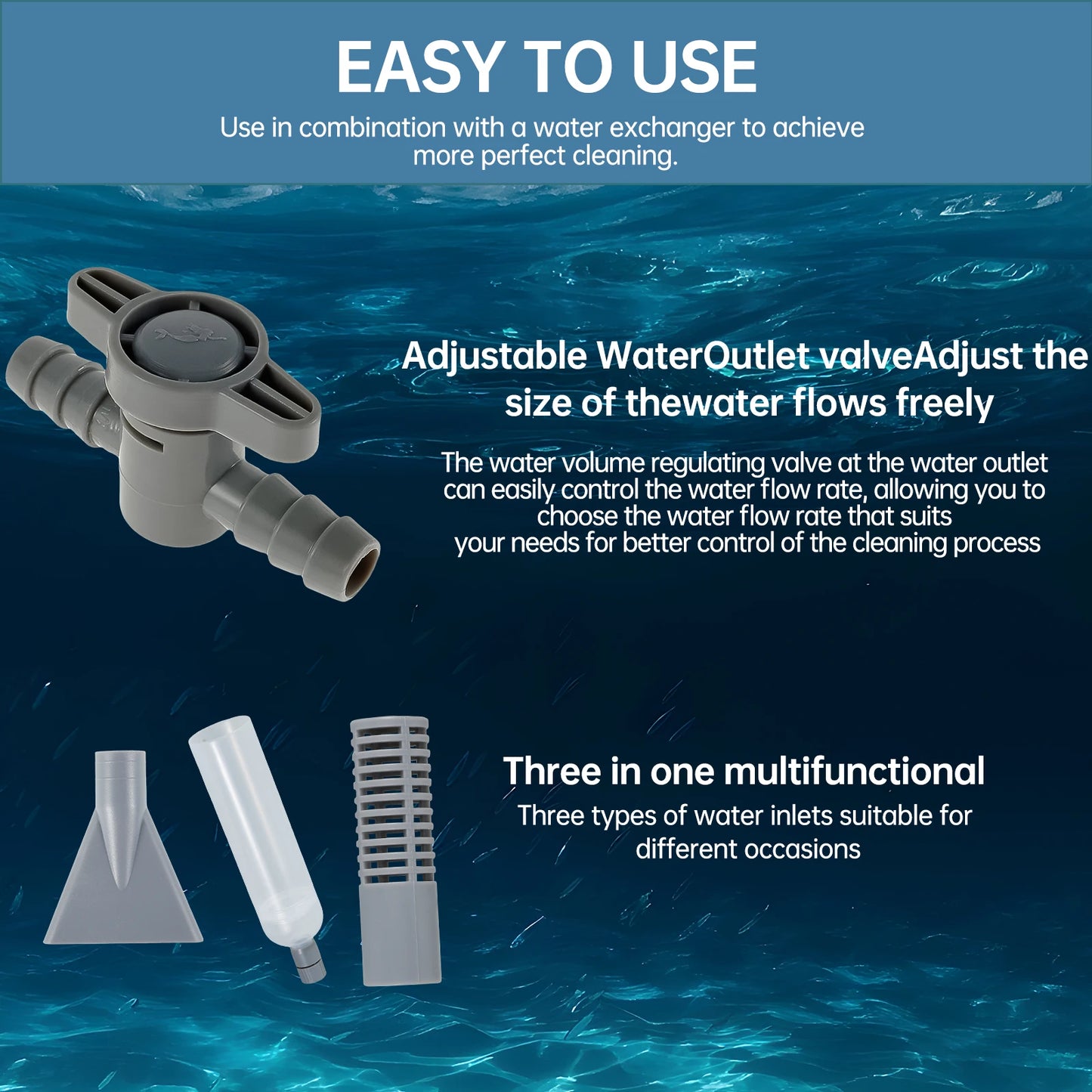 Hot Tub Vacuum Cleaner 10ft Swimming Pool Vacuum Cleaner with Strong Suction Fish Tank Cleane