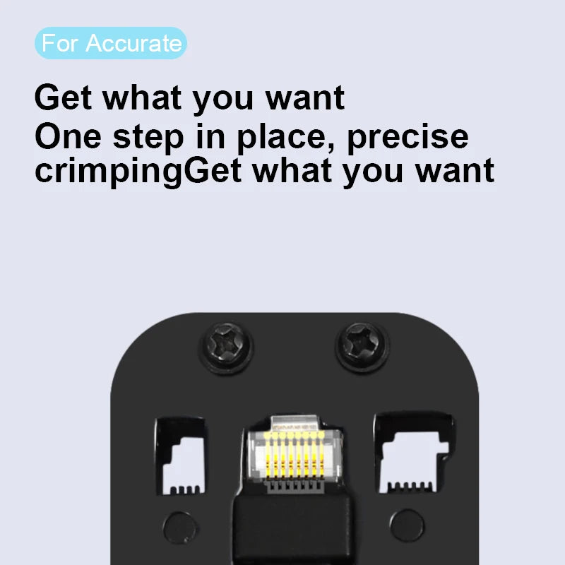 Professional Kit de Pince à Sertir RJ45 avec Testeur de Câble CAT6 et Coupe-Câbles Réseau