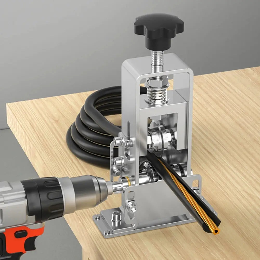 Spelafili manuale portatile 1-25mm Strumento per spelare cavi con manovella manuale e compatibilità con trapano elettrico