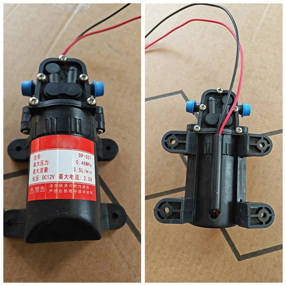 12 V, 2,0 A, 0,48 MPa, 3,5 l/min, tragbare elektrische Wasserpumpe, Umwälzpumpe für Garten und Bauernhof