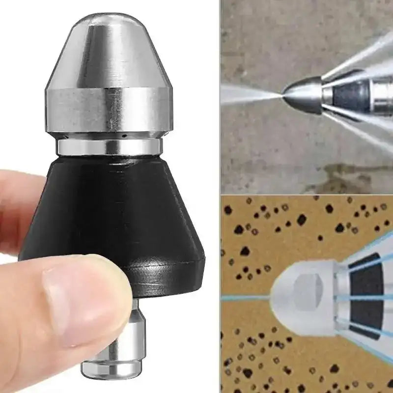 Buse de nettoyage d'égouts en acier inoxydable 5000PSI, haute pression, résistante à la Corrosion