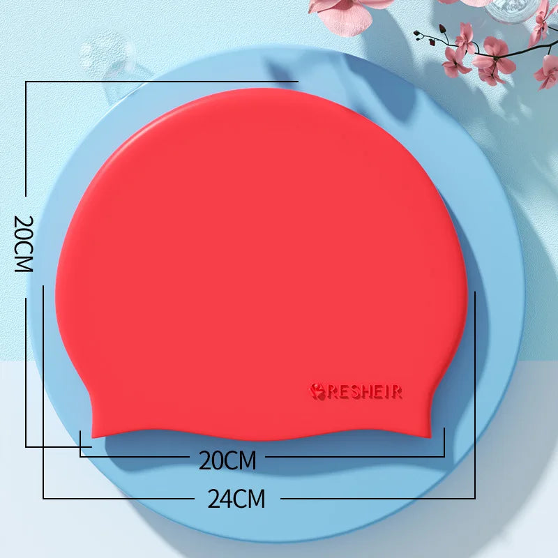 Gorro de natación unisex de silicona impermeable antideslizante para piscina, playa, buceo y uso diario