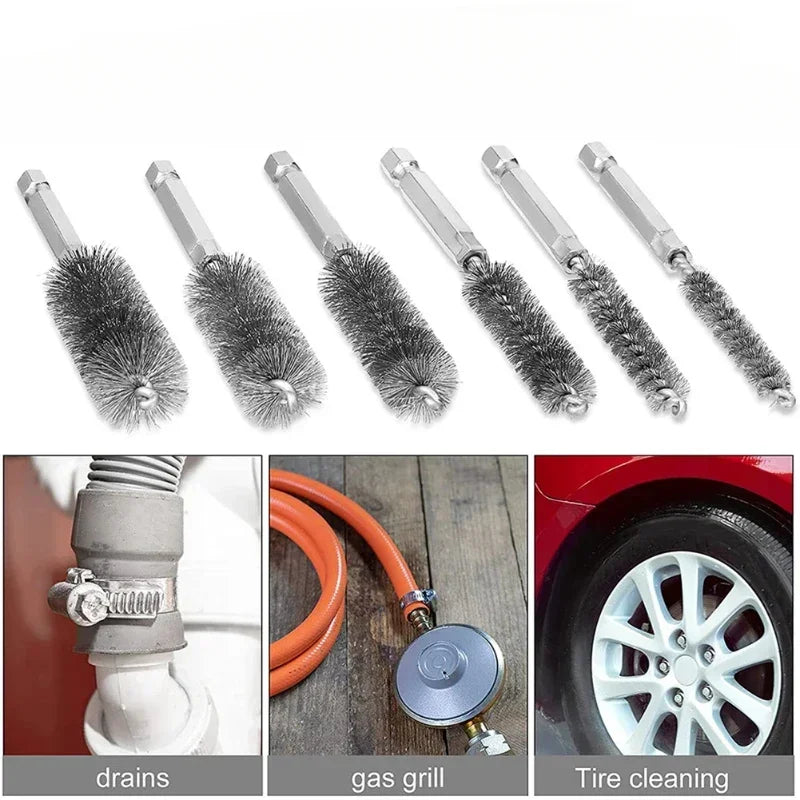 Ensemble de brosses de nettoyage pour machines à tubes métalliques - Indispensable pour l'industrie