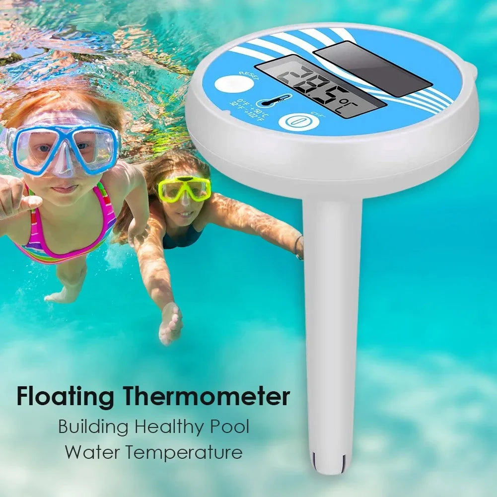 Floating Digital Pool Thermometer Solar Waterproof LCD Display Spa Thermometer