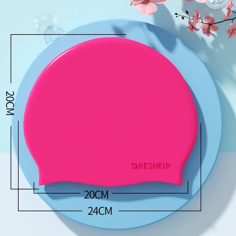 Gorro de natación unisex de silicona impermeable antideslizante para piscina, playa, buceo y uso diario