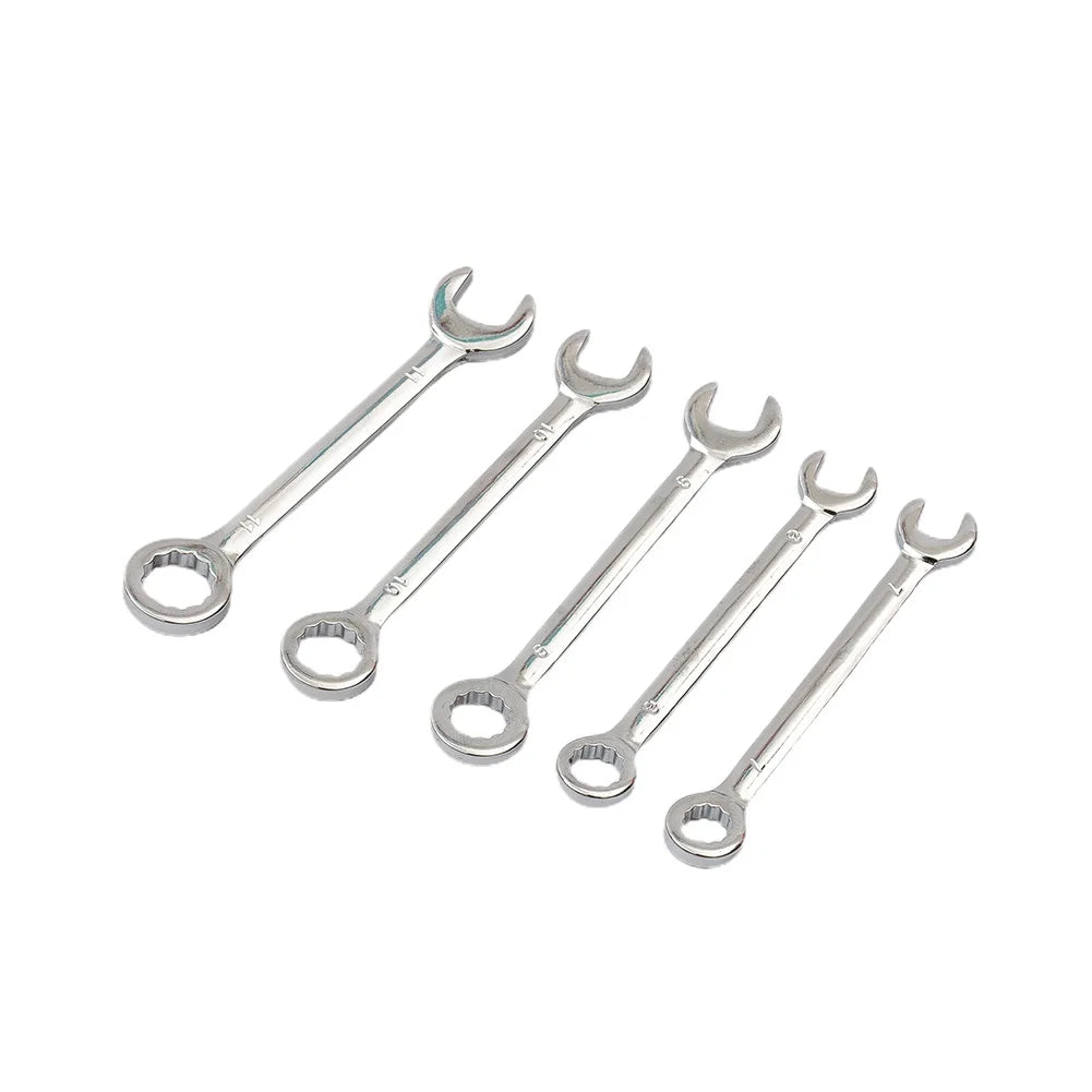 10pcs Combination Spanner Set Small Wrench Metric / SAE Imperial Wrench Set Portable Power Tool Ratchet Wrench Car Repair Tools