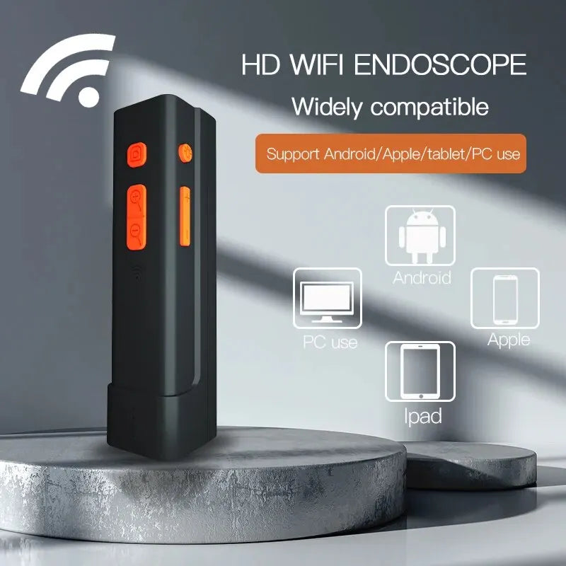 Endoscope sans fil 1080P, caméra d'inspection endoscopique WiFi à objectif simple et double, étanche, pour tuyau serpent, pour Android et IOS