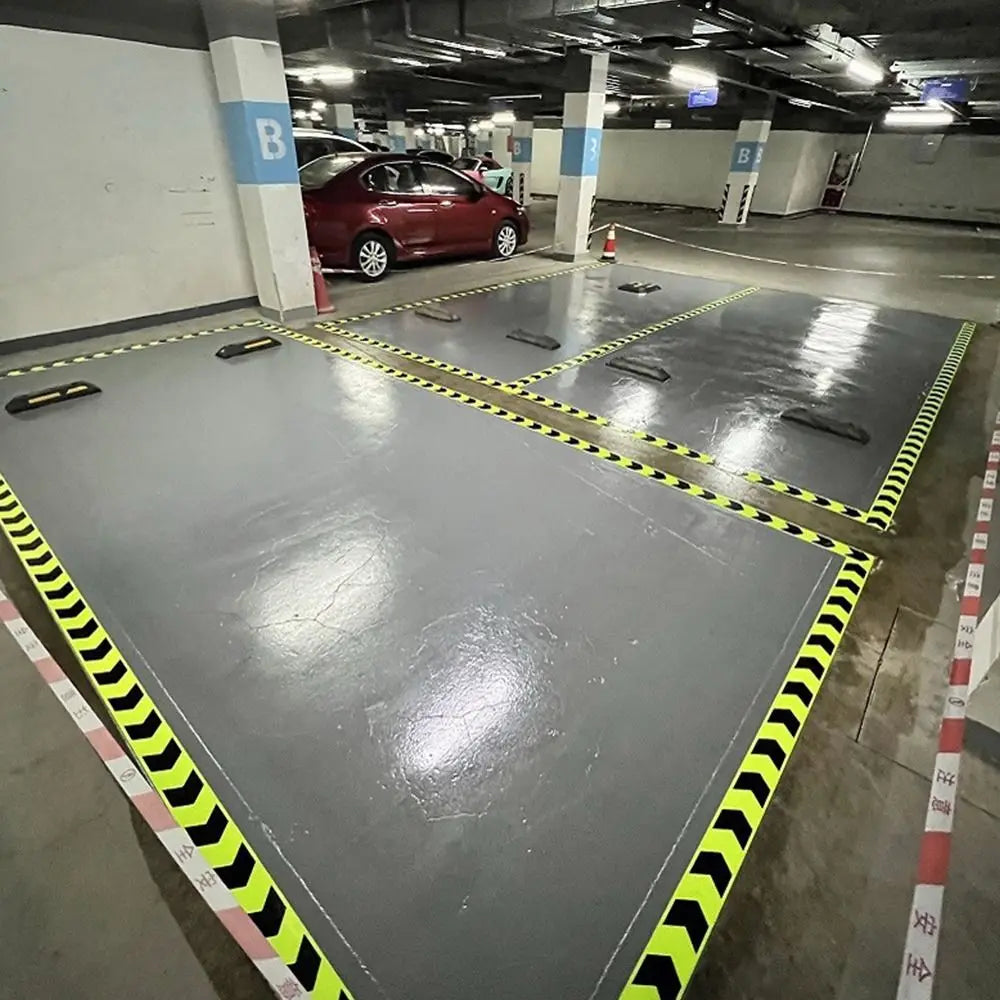 30m*5cm Rubans Réfléchissants d'Avertissement Autocollants Décoratifs pour Sol de Garage Moto Voiture Film Ruban Réflecteur de Sécurité pour Conduite de Nuit