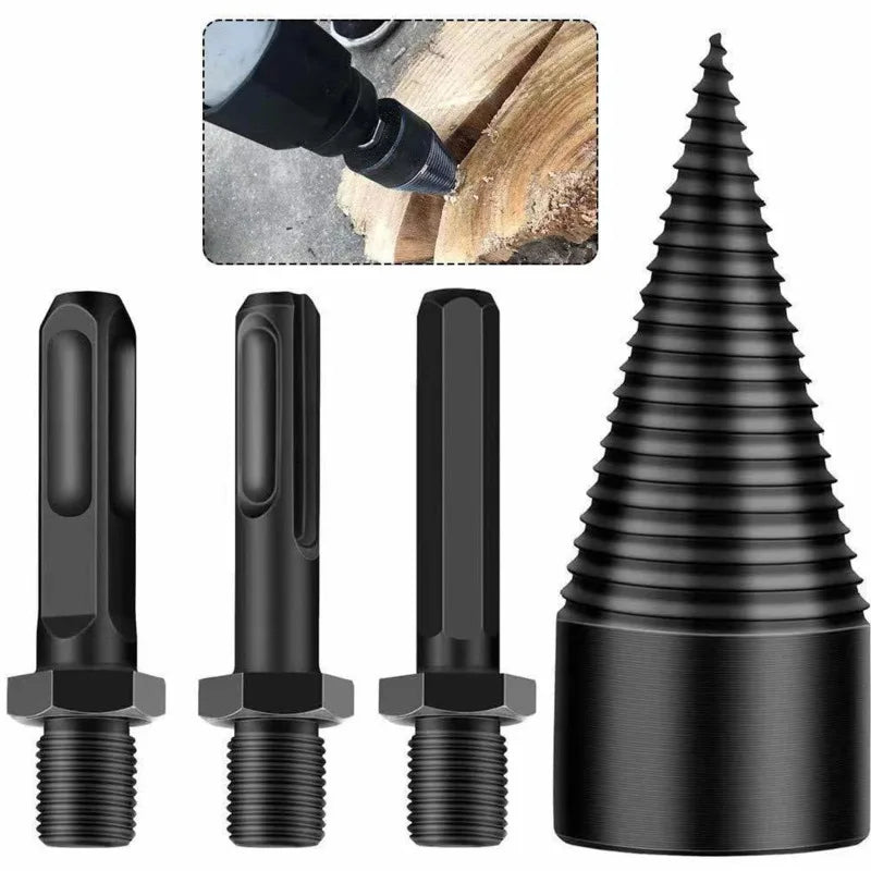 Foret séparateur de bois de chauffage 32/42/50MM, poinçon à cône en bois avec tige carrée/ronde/hexagonale