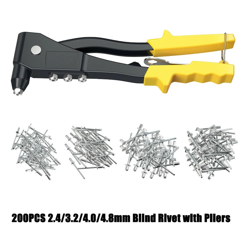 Ensemble de rivets et riveteuses en aluminium robuste, 200 pièces