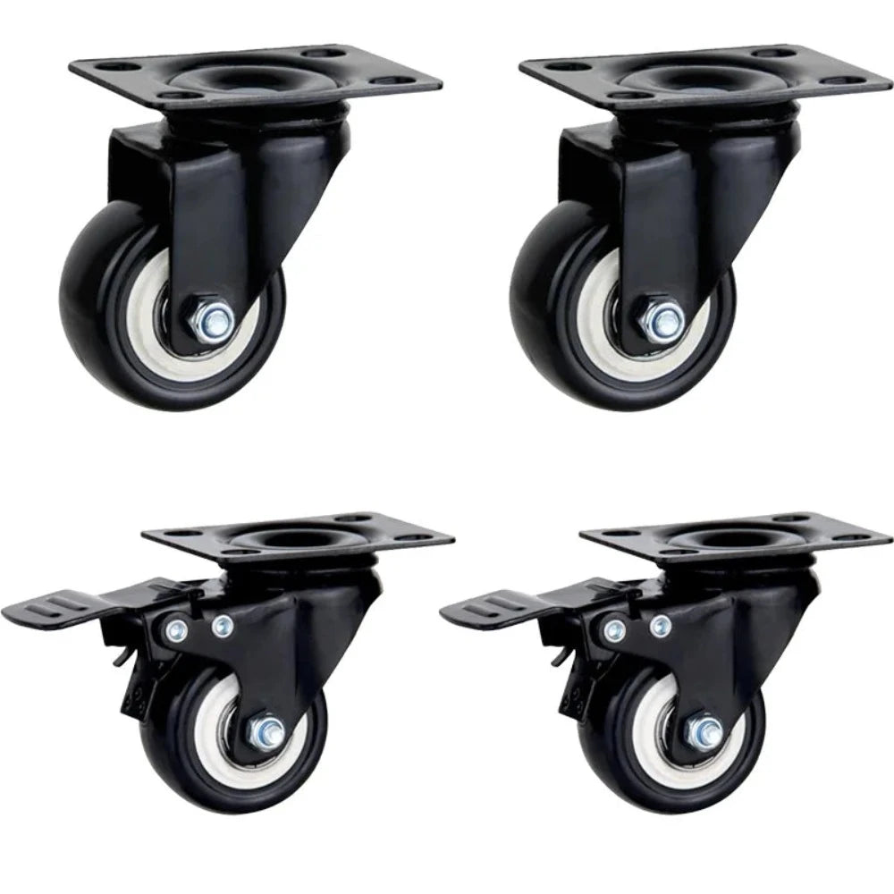 Roues en caoutchouc robustes pour roulettes industrielles à 360 degrés pour meubles