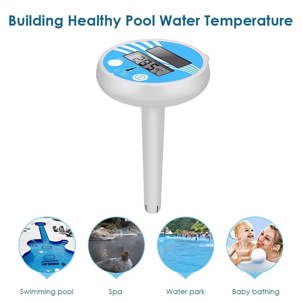 Floating Digital Pool Thermometer Solar Waterproof LCD Display Spa Thermometer