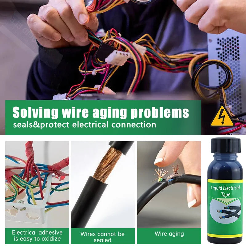 Wasserdichtes flüssiges Isolierband Isolierband Reparaturgummi Elektrisches Kabel Flüssige Isolierpaste Mantel Fix Line Kleber