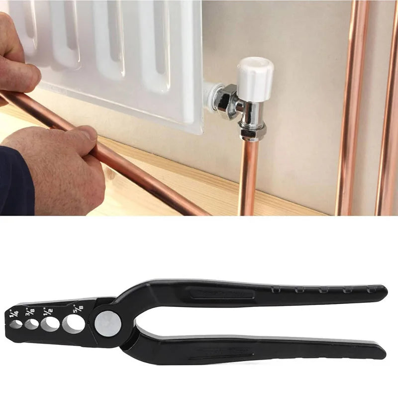 Pince de réparation polyvalente pour tube en cuivre - Outil de réparation de tube arrondi composé et plié à plat