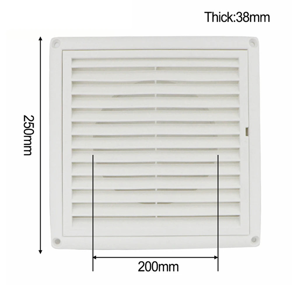 Ventilation Grille end insect screen Plastic Ventilation Cover ABS Ventilation System for External and Internal Ducting Heating Cooling