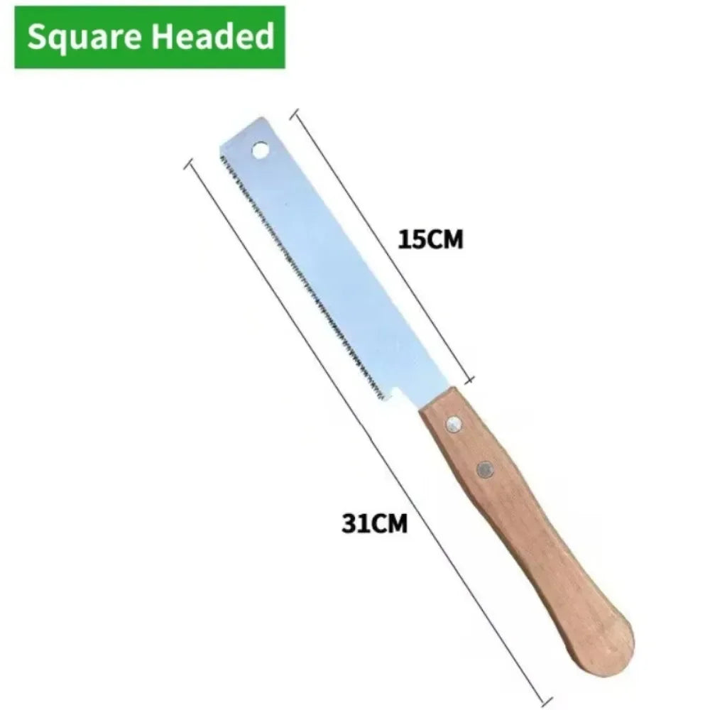 12 Inch Pull Saw Flush Cut Hand Saw with Wooden Handle for Woodworking and Plastic Cutting
