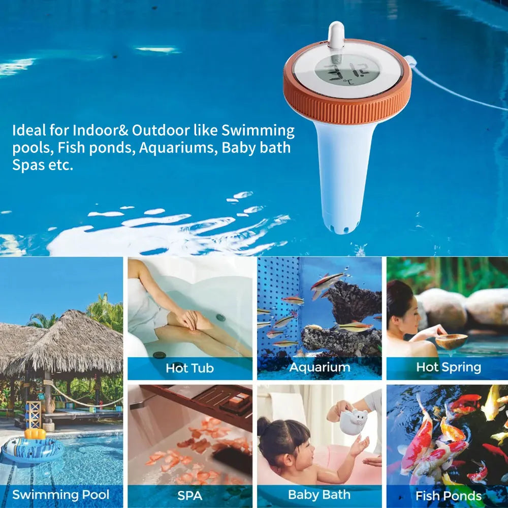 Wireless Thermometer LED Digital Display Electronic Thermometer Kit Waterproof Temperature Sensor