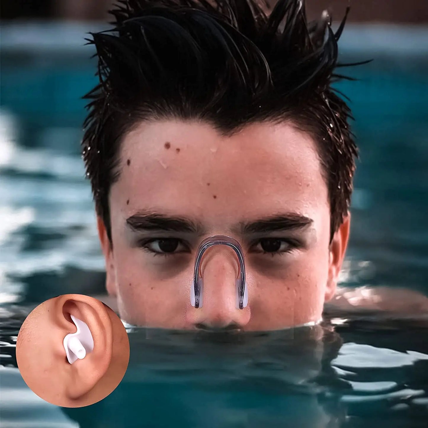 Ensemble de bouchons d'oreilles et pince-nez pour la natation