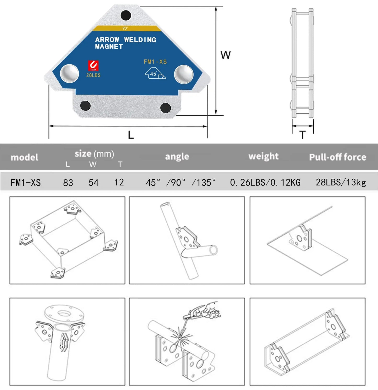 50KG Magnetic Welding Holders Set: Multi-Angle Solder and Positioner Tools for Precision Metalworking