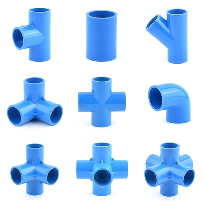 PVC Gerader Winkel T 4-Wege Kreuz Garten Wasser Anschlüsse Aquarium Wasser Rohr Armaturen 5-Wege Joint