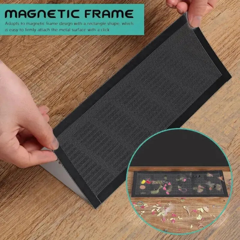 2PCS Floor Vent Covers for Rectangular Vent Screens Strong Magnetic Anti-Insect Plastic Covers for Mesh Floor Hostings