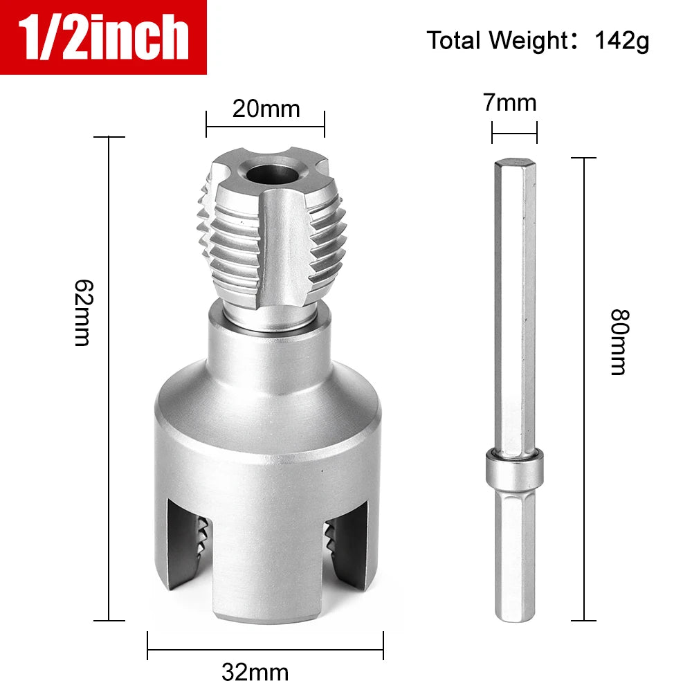 DN15 DN20 Integrated Internal & External Pipe Threading Tool