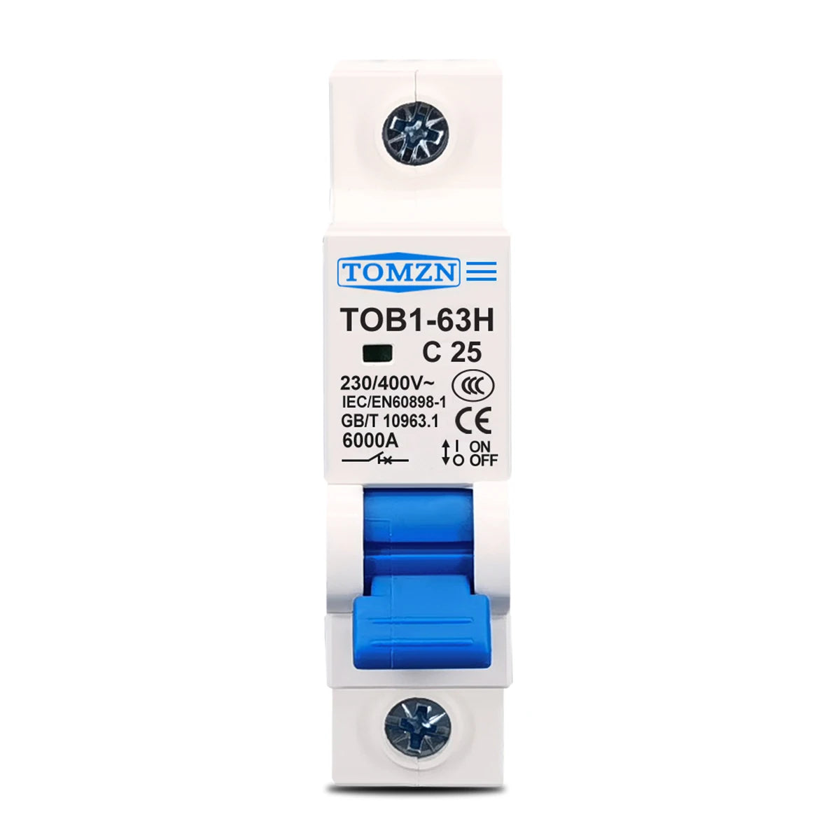 MCB type C 230/400V~ 50HZ/60HZ Disjoncteur miniature 3A 6A 10A 16A 20A 25A 32A 40A 50A 63A