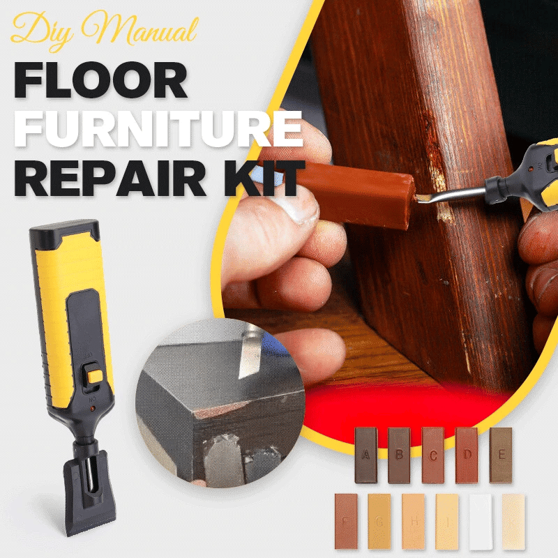 Kit de réparation manuelle de meubles de sol DIY Consommables Outils de réparation des rayures pour sols en bois Cire de remplissage pour rayures sur meubles pour la maison