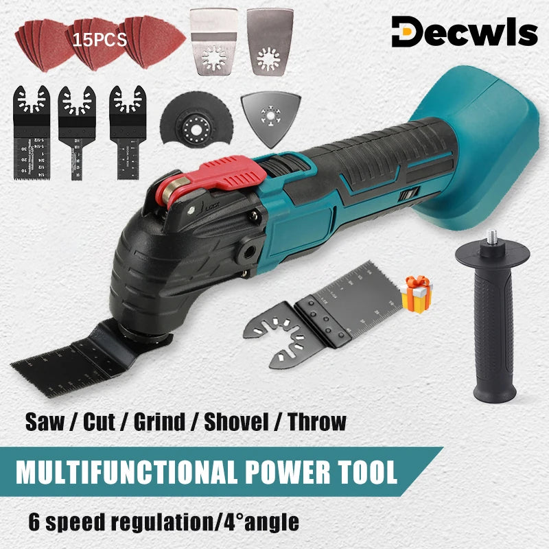 Oscillateur électrique sans fil 170W, scie d'élagage domestique, outils multifonctions tondeuse/pelle/scie de coupe pour batterie Makita 18V/21V