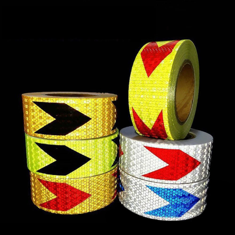 30m*5cm Rubans Réfléchissants d'Avertissement Autocollants Décoratifs pour Sol de Garage Moto Voiture Film Ruban Réflecteur de Sécurité pour Conduite de Nuit